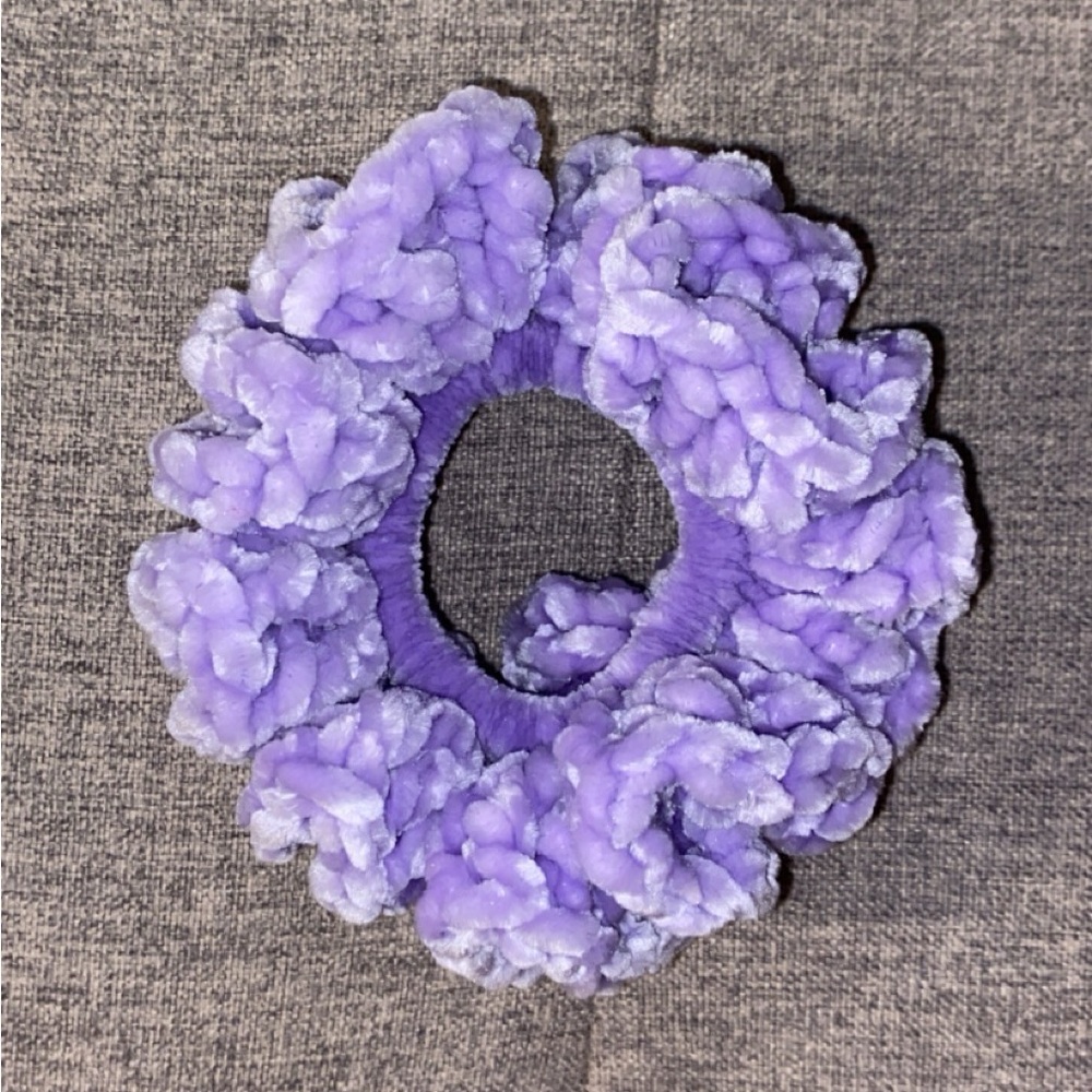Crochet Velvet Scrunchie Hair Accessory